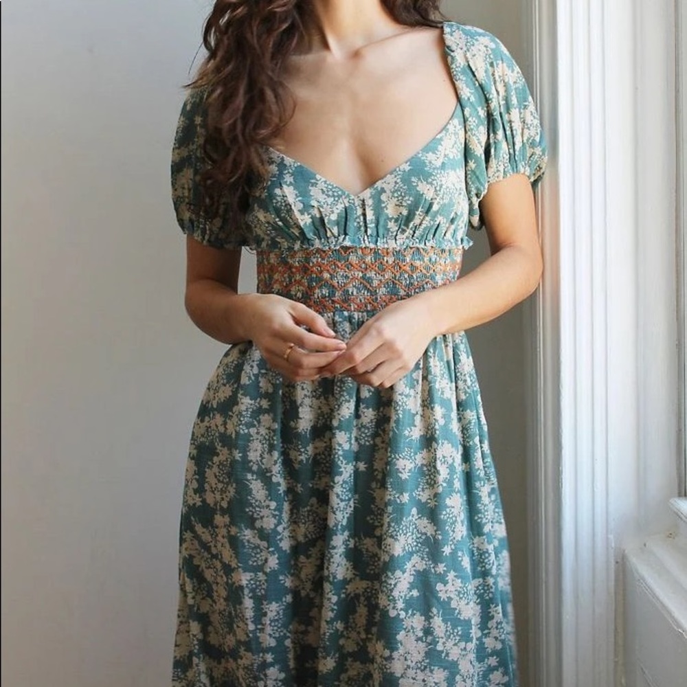 Free People Ellie Maxi Dress Green